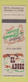 Matchbook Cover - El Adobe Carlos O'Brian's Disco Glendale CA