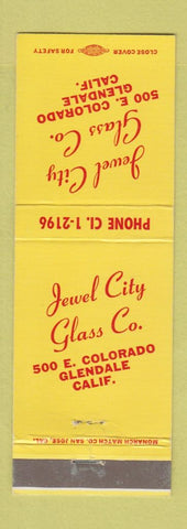Matchbook Cover - Jewel City Glass Glendale CA