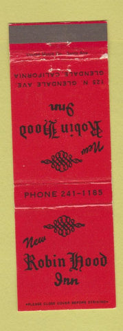 Matchbook Cover - New Robin Hood Inn Glendale CA