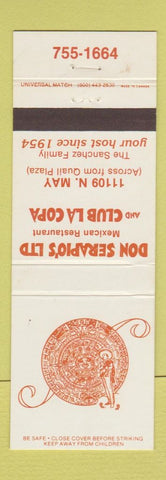 Matchbook Cover - Don Serapio's Mexican Restaurant