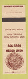 Matchbook Cover - Mexico Lindo Mexican Restaurant Pontiac MI