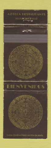 Matchbook Cover - Azteca Restaurants Mexican Burien Ballard WA WEAR