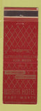 Matchbook Cover - Worth Hotel Fort Worth TX