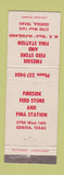 Matchbook Cover - Fireside Feed Store Fina oil gas Odessa TX WEAR