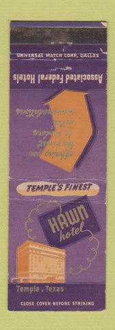Matchbook Cover - Han Hotel Temple TX WEAR