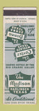 Matchbook Cover - Madison Hotel Harlingen TX Cortez Donna Weslaco TX