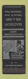 Matchbook Cover - Madison Hotel Madisonville TX