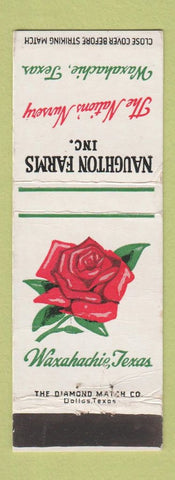 Matchbook Cover - Naughton Farms Flower Nursery Wexahachie TX WEAR