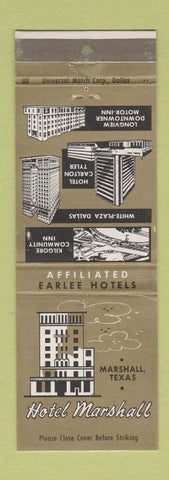Matchbook Cover - Hotel Marshall TX