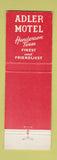 Matchbook Cover - Adler Motel Henderson TX
