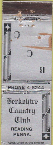 Matchbook Cover - Berkshire Country Club Reading PA WORN