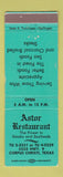 Matchbook Cover - Astor Restaurant Corpus Christi TX WEAR