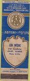 Matchbook Cover - Len Wedic Joliet IL Insurance WORN