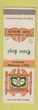 Matchbook Cover - Cross Keys Restaurant Fort Worth TX