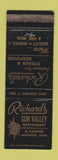 Matchbook Cover - Richard's Sun Valley Restaurant Harlingen TX WEAR