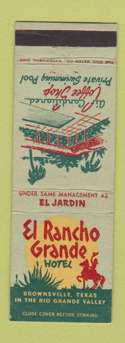 Matchbook Cover - El Rancho Grande Hotel Brownsville TX