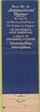 Matchbook Cover - International Casino Restaurant New York City feature WORN