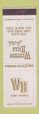 Matchbook Cover - Western Hills Hotel Fort Worth TX WEAR