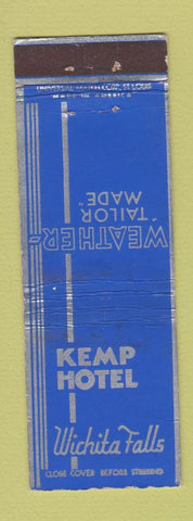 Matchbook Cover - Kemp Hotel Wichita Falls TX WEAR