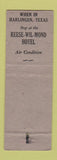 Matchbook Cover - Capitol Hotel Amarillo TX WEAR