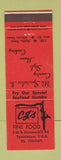 Matchbook Cover - CJ's Restaurant Texarkana TX