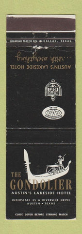 Matchbook Cover - Gondolier Hotel Austin TX