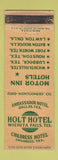 Matchbook Cover - Holt Hotel Wichita Falls TX WEAR