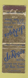Matchbook Cover - St Regis Hotel El Paso TX WORN