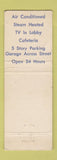 Matchbook Cover - St Regis Hotel El Paso TX WORN
