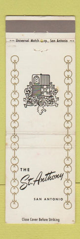 Matchbook Cover - St Anthony Hotel San Antonio TX