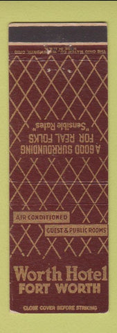 Matchbook Cover - Worth Hotel Fort Worth TX