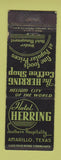 Matchbook Cover - Hotel Herring Amarillo TX WEAR