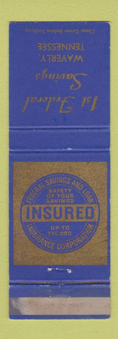 Matchbook Cover - 1st Federal Savings Waverly TN WORN