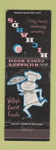 Matchbook Cover - Richard's Restaurant Harligen TX BLACK WEAR