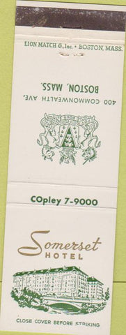 Matchbook Cover - Somerset Hotel Boston MA