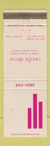 Matchbook Cover - Candle Decor Candles Fort Worth TX