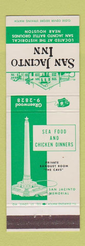 Matchbook Cover - San Jacinto Inn Houston TX