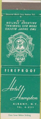 Matchbook Cover - Hotel Hampton Albany NY