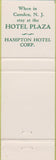 Matchbook Cover - Hotel Hampton Albany NY