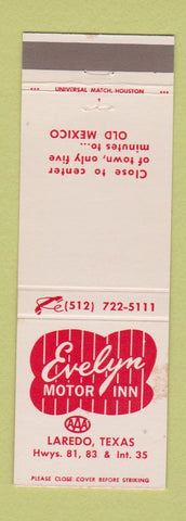 Matchbook Cover - Evelyn Motor Inn Laredo TX WEAR