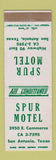 Matchbook Cover - Spur Motel San Antonio TX WEAR