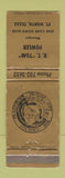 Matchbook Cover - RT Tom Fowler Insurance Fort Worth TX WEAR