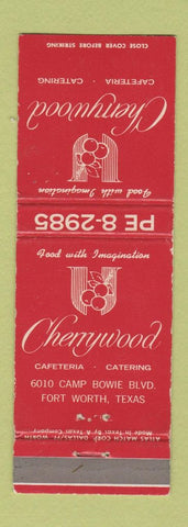 Matchbook Cover - Cherrywood Cafeteria Fort Worth TX WEAR