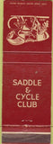 Matchbook Cover - Saddle  and  Clyde Club