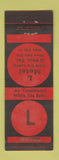 Matchbook Cover - L Motel El Paso TX