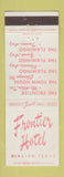 Matchbook Cover - Frontier Hotel McAllen TX WEAR