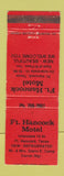 Matchbook Cover - Fort Hancock Motel TX WEAR