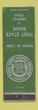 Matchbook Cover - First State Bank Hemphill TX WEAR