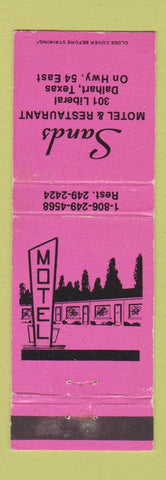 Matchbook Cover - Sands Motel Restaurant Dalhart TX WEAR