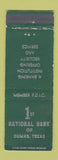 Matchbook Cover - 1st National Bank Dumas TX WEAR